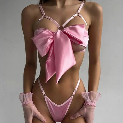 Komplet bielizny z kokardą