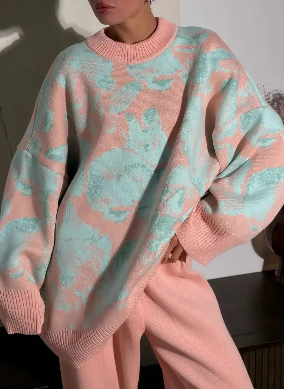 Komplet różnokolorowy odzieży domowej