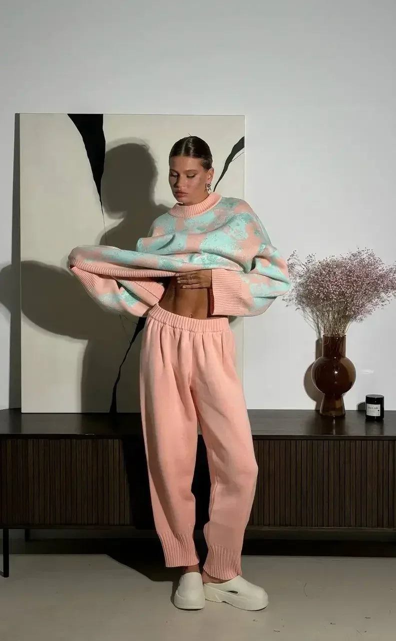 Komplet różnokolorowy odzieży domowej