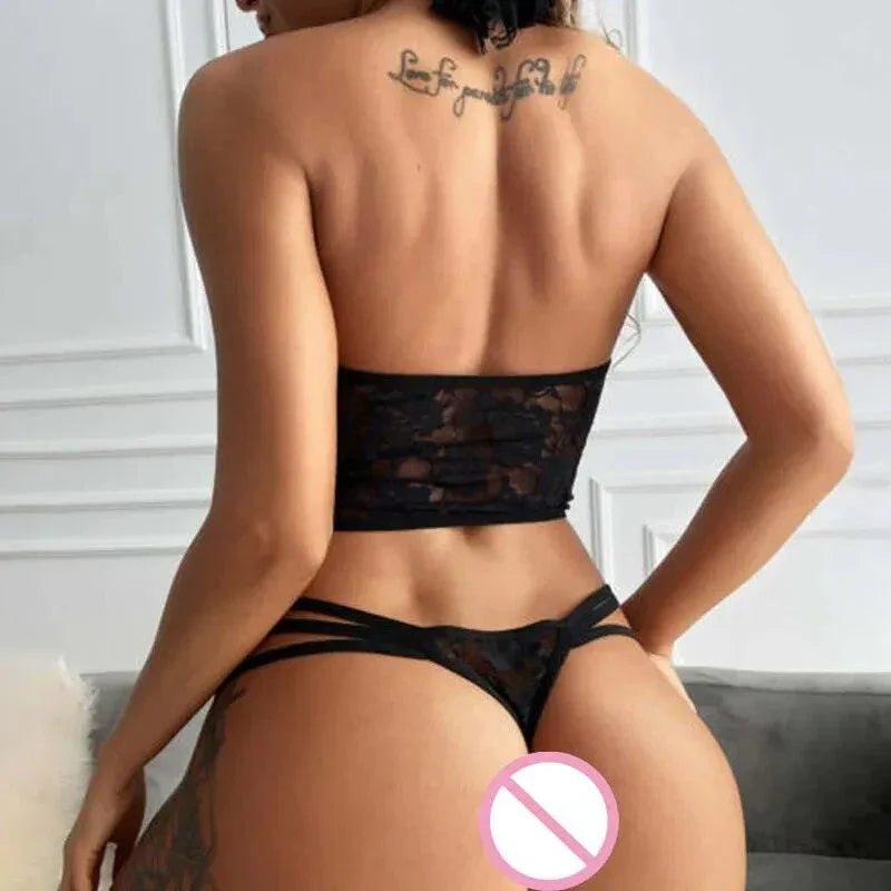 Koronkowe body z wiązaniem