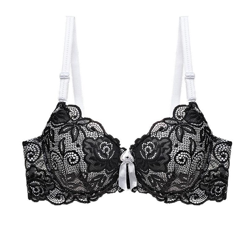 Koronkowy biustonosz Plus Size dwukolorowy