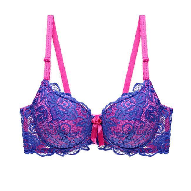 Koronkowy biustonosz Plus Size dwukolorowy
