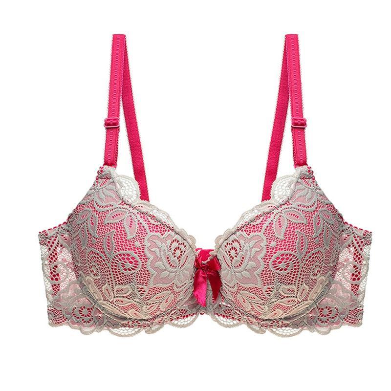 Koronkowy biustonosz Plus Size dwukolorowy