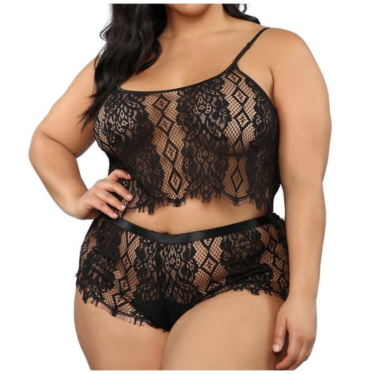 Koronkowy komplet bielizny plus size