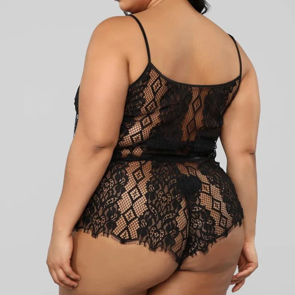 Koronkowy komplet bielizny plus size