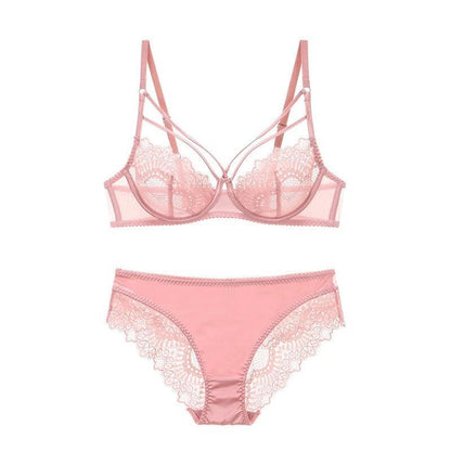 Koronkowy komplet bielizny z paseczkami