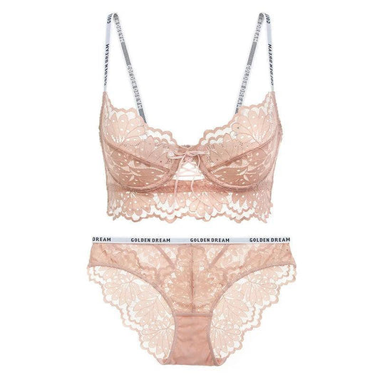 Koronkowy komplet bielizny z tasiemkami