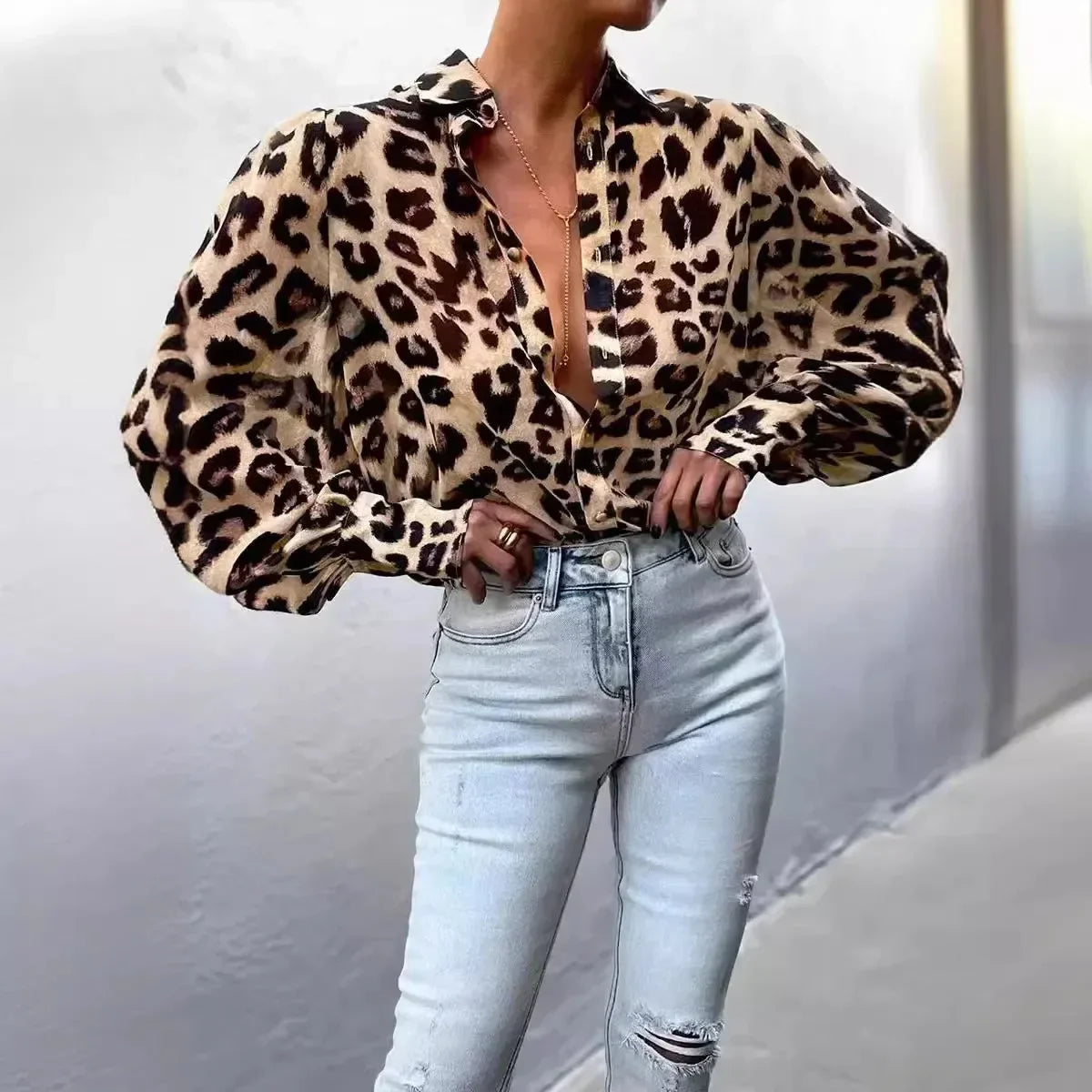 Koszula damska z bufiastymi rękawami