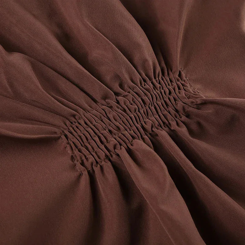 Koszula damska z krótkim rękawem i ściągaczem w talii