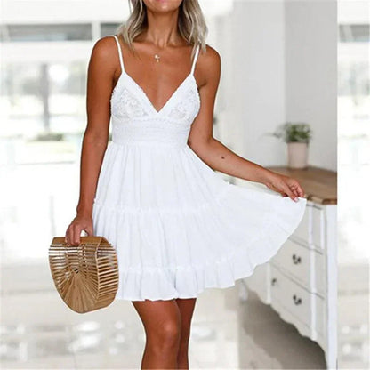 Krótka sukienka z falbankami