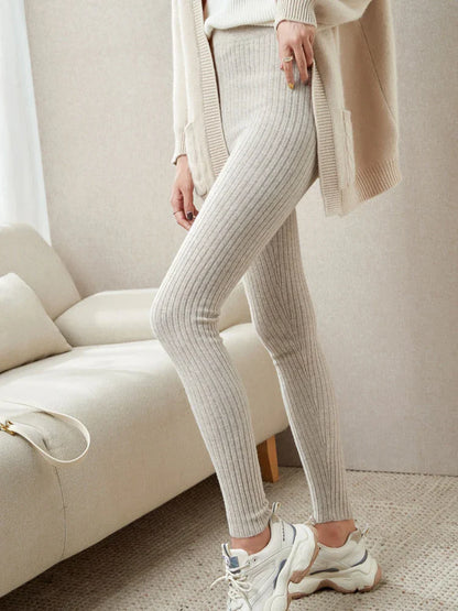 Legginsy damskie prążkowane - Zolaro.pl