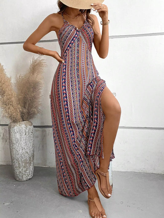 Luźna długa sukienka w stylu boho