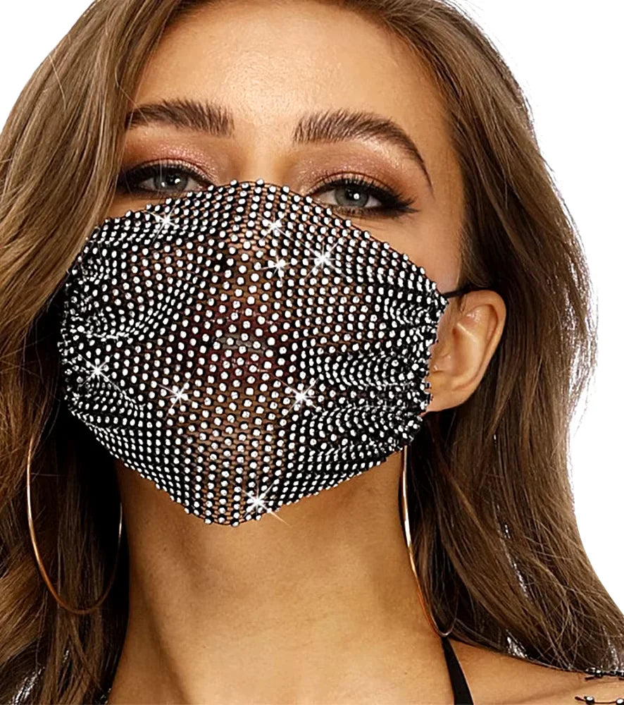 Maska wysadzana kryształkami