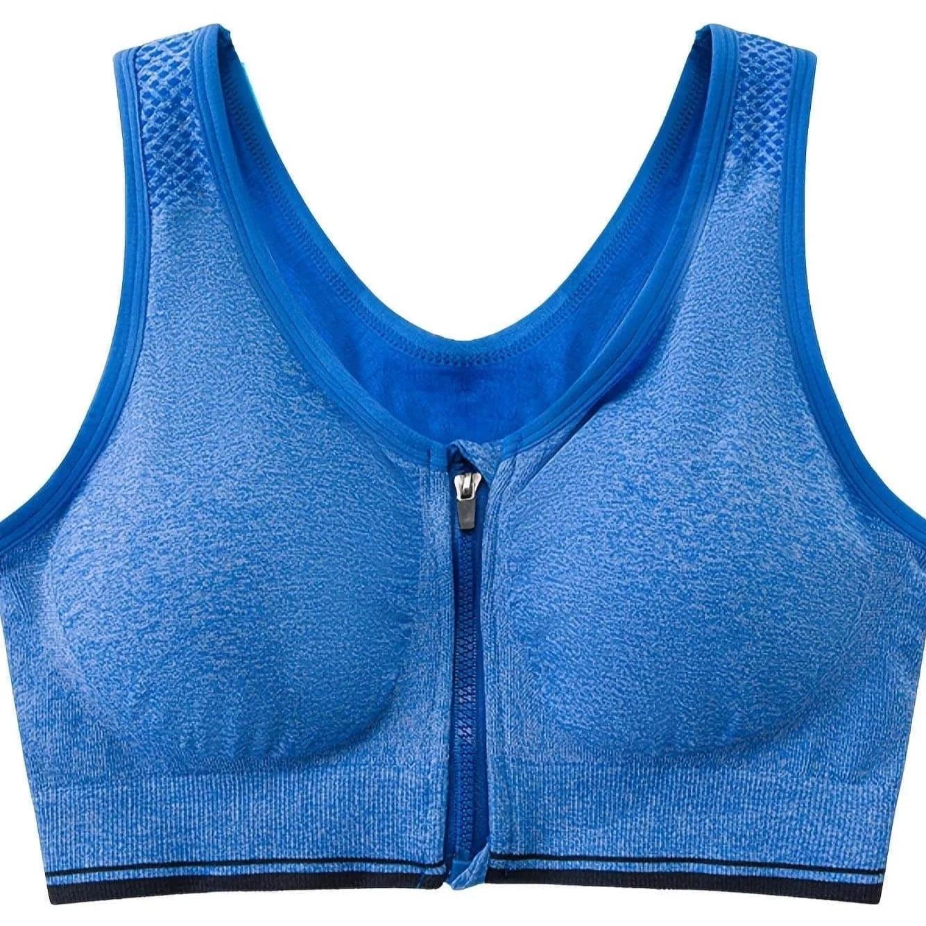 Oddychający biustonosz sportowy z zamkiem