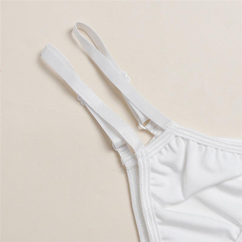 Paseczkowy komplet z haftem