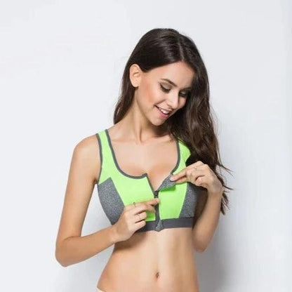 Podwójny biustonosz sportowy z zamkiem