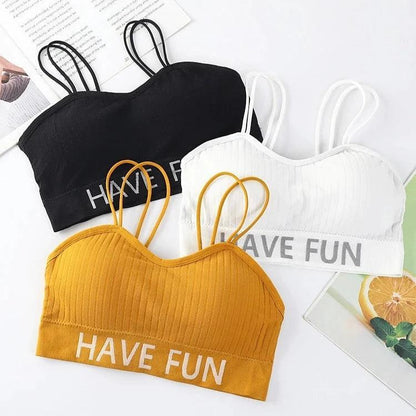 Prążkowany biustonosz sportowy