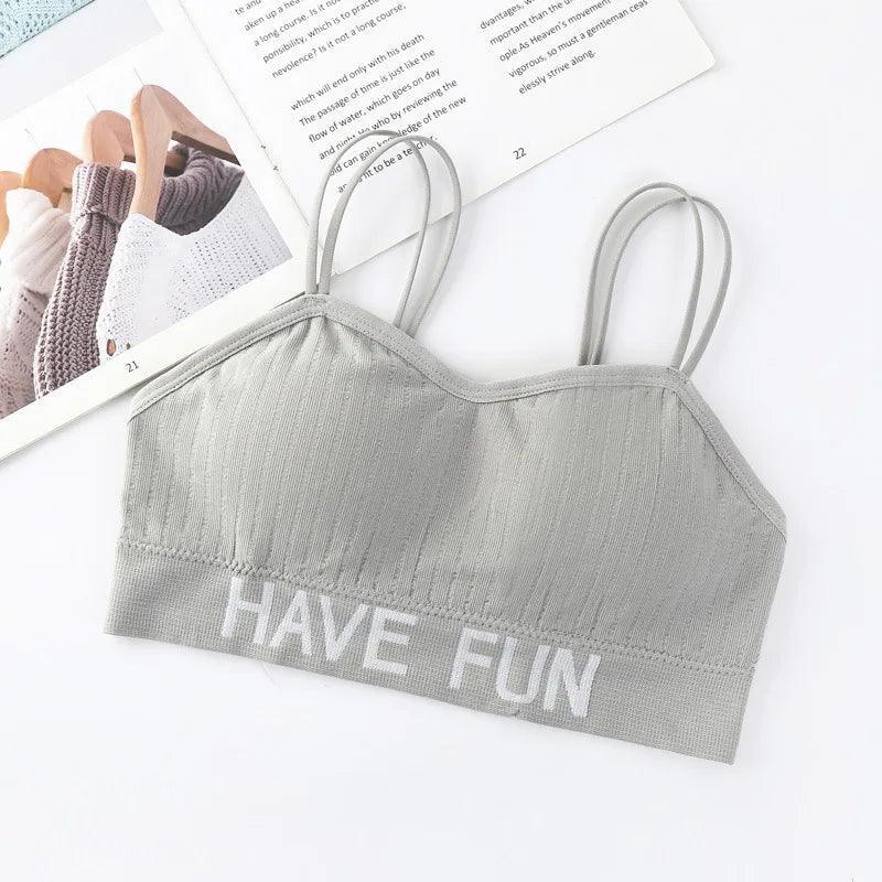 Prążkowany biustonosz sportowy