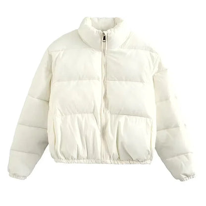 Puchowa zimowa kurtka damska