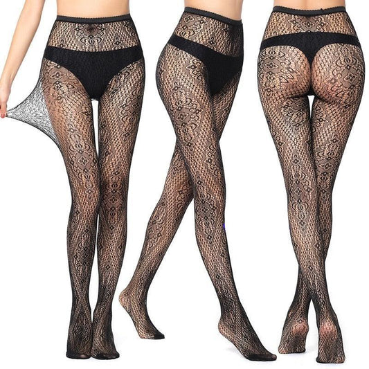 Rajstopy w koronkowy wzór