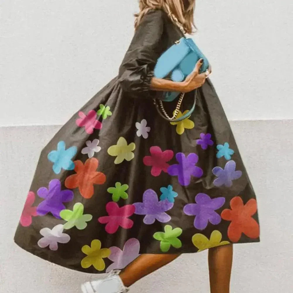 Rozkloszowana sukienka midi