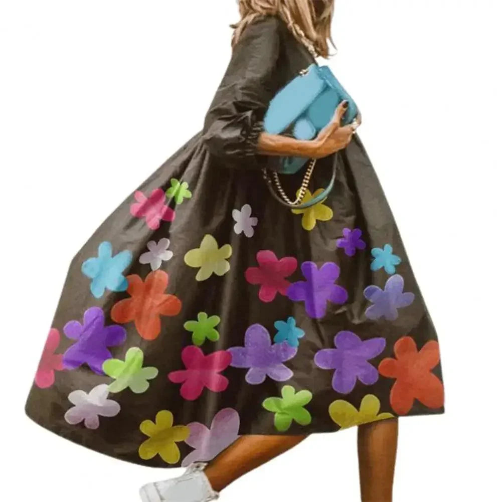 Rozkloszowana sukienka midi