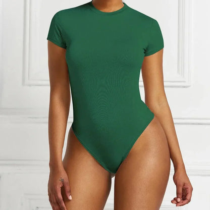 Różnokolorowe body klasyczne z krótkim rękawem