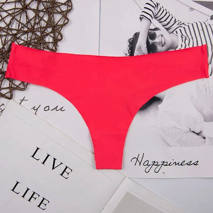 Różnokolorowe gładkie stringi