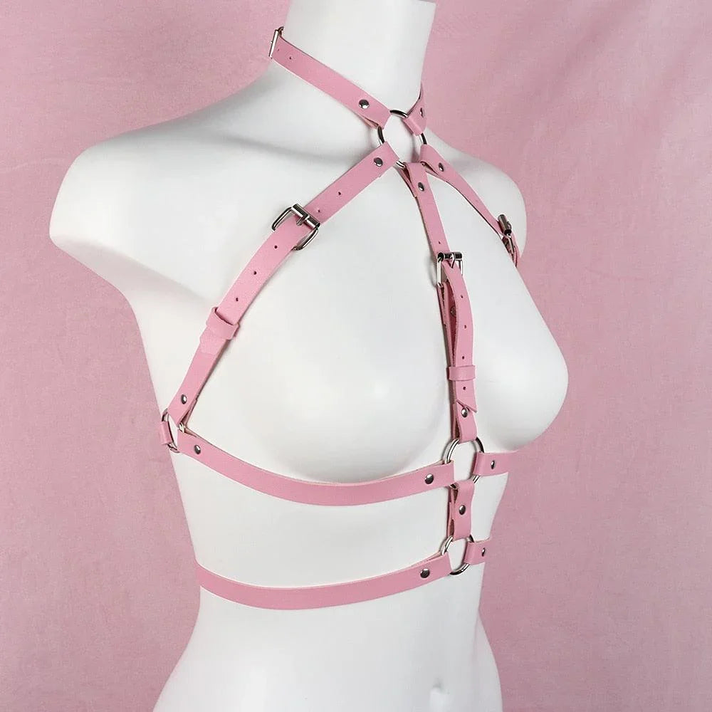 Różowy harness
