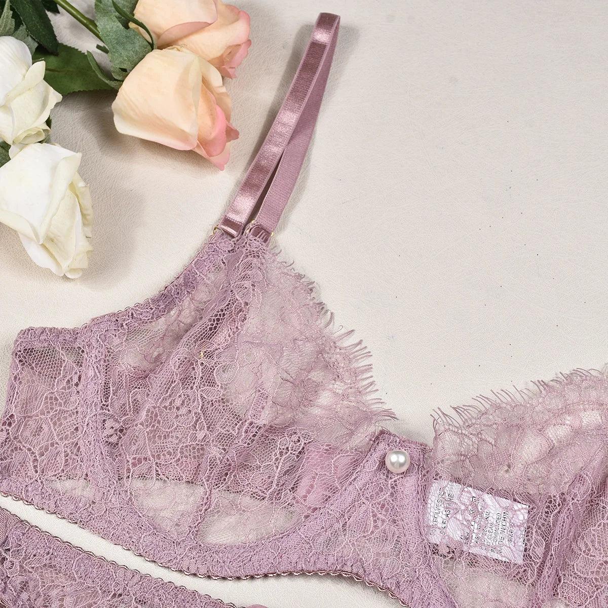 Różowy komplet bielizny