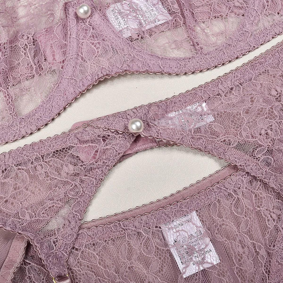 Różowy komplet bielizny