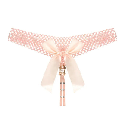 Seksowne stringi z kokardką