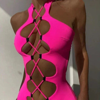 Seksowny jednoczęściowy strój kąpielowy