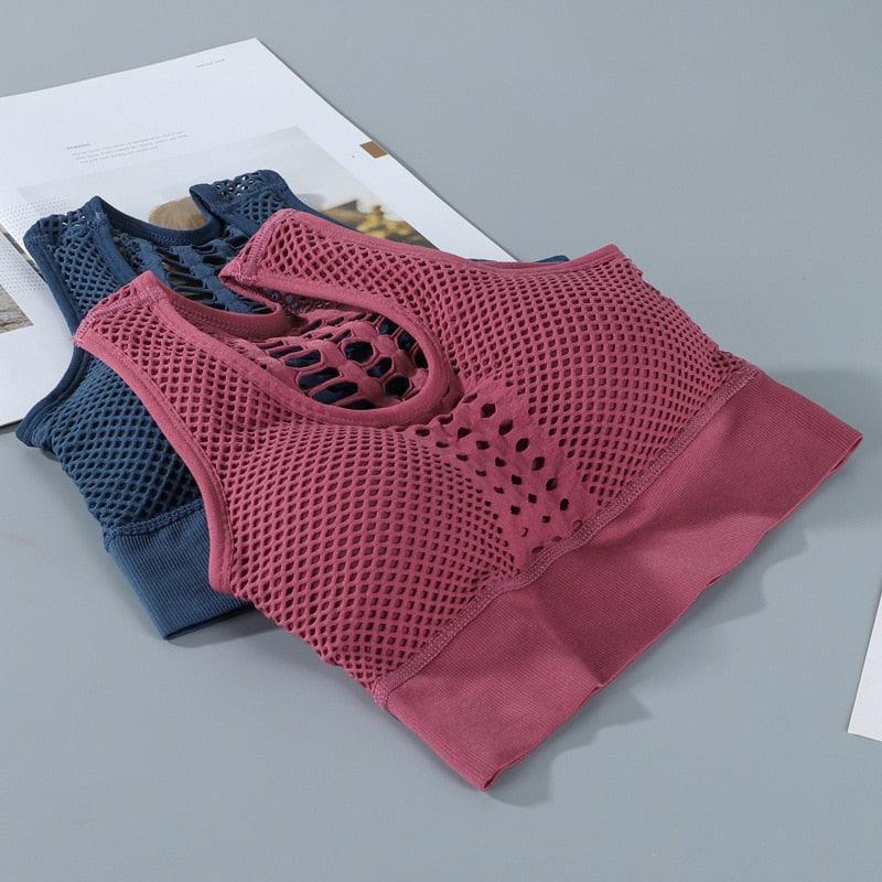 Siateczkowy biustonosz sportowy