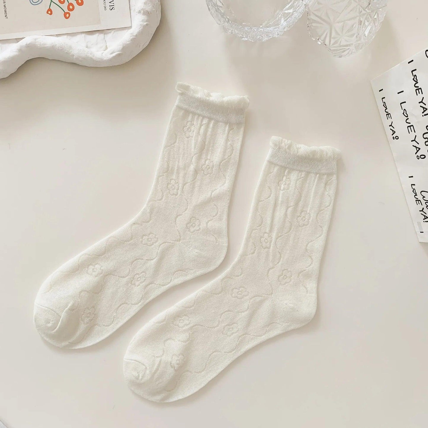 Skarpety damskie w pastelowych kolorach