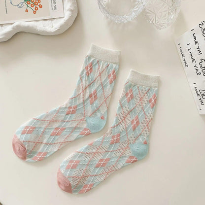 Skarpety damskie w pastelowych kolorach