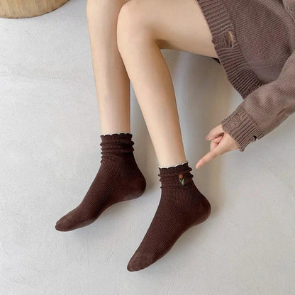 Skarpety ze wzorem tulipana