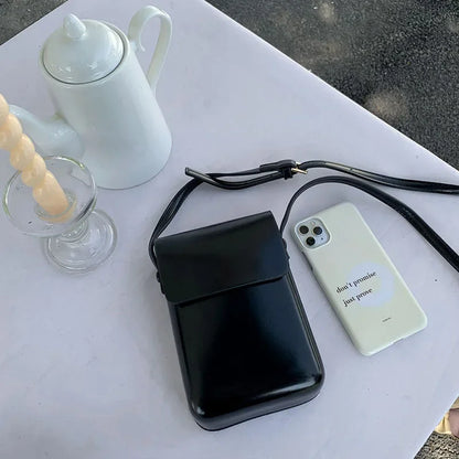 Skórzana torebka na telefon