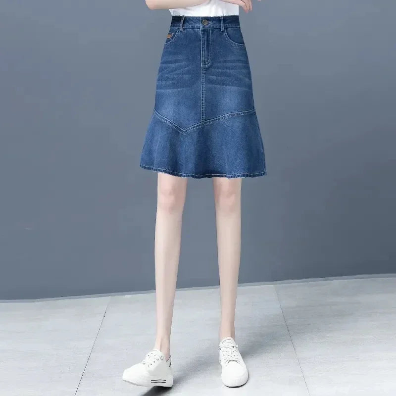 Spódnica midi denim