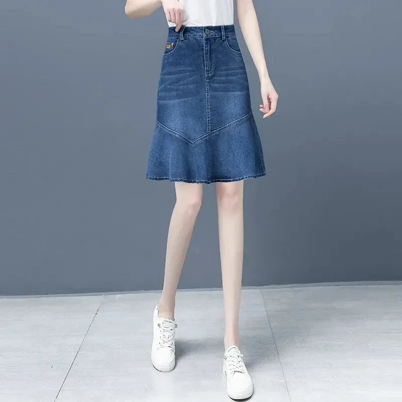 Spódnica midi denim