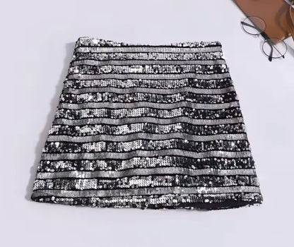 Spódnica mini z cekinami