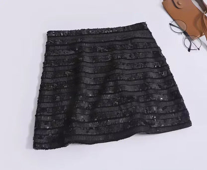 Spódnica mini z cekinami