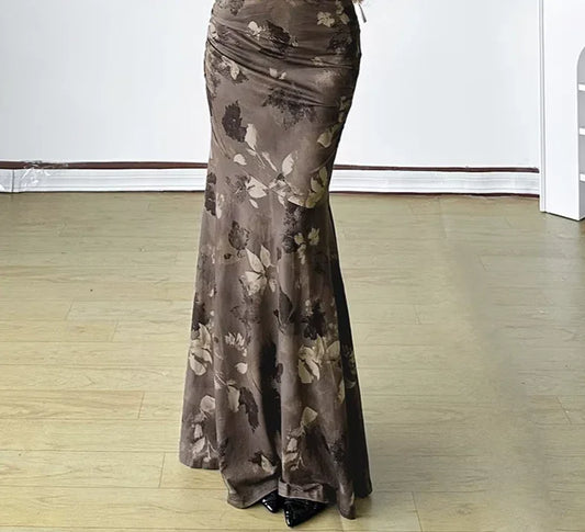 Spódnica w kwiaty maxi