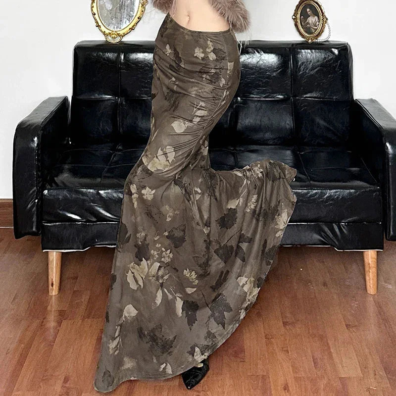 Spódnica w kwiaty maxi