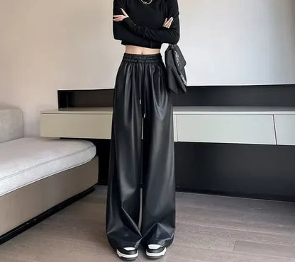 Spodnie z metalicznej dzianiny