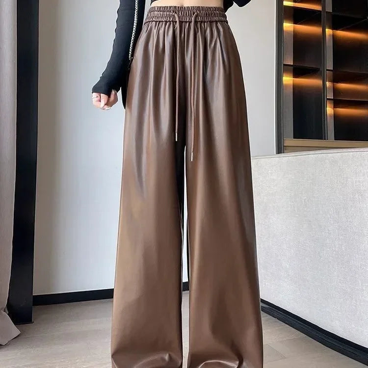 Spodnie z metalicznej dzianiny