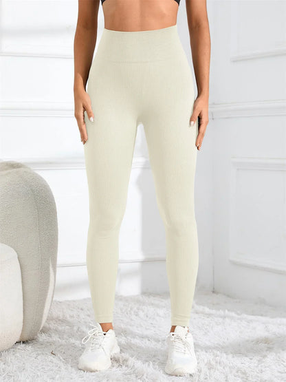 Sportowe legginsy damskie z wysokim stanem