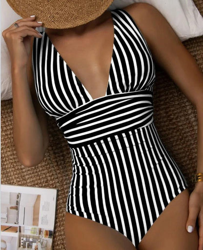 Strój kąpielowy w paski