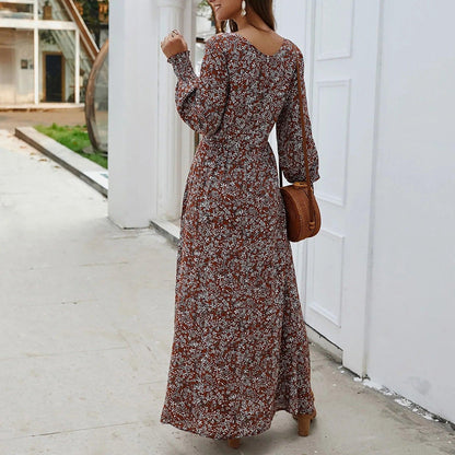 Sukienka maxi w kwiatowy wzór