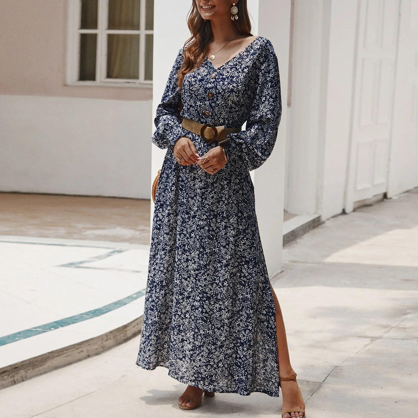 Sukienka maxi w kwiatowy wzór